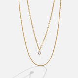 Dina Crystal & Gold Layered Necklace