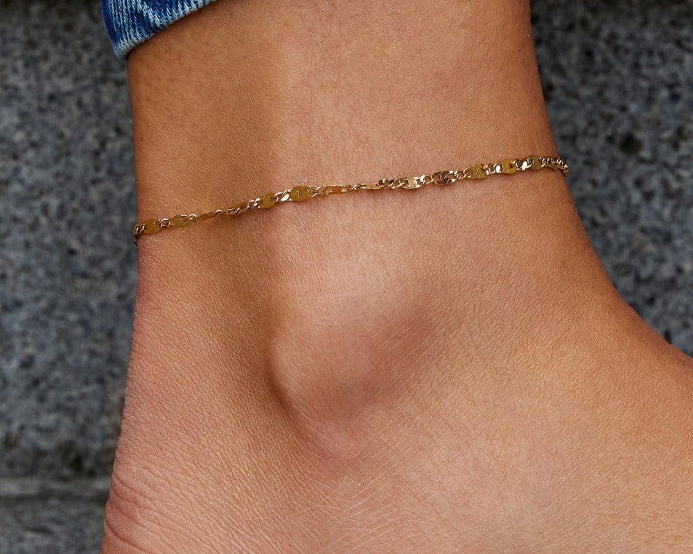 Elise Gold Anklet