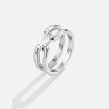 Eliza Silver Link Chain Ring
