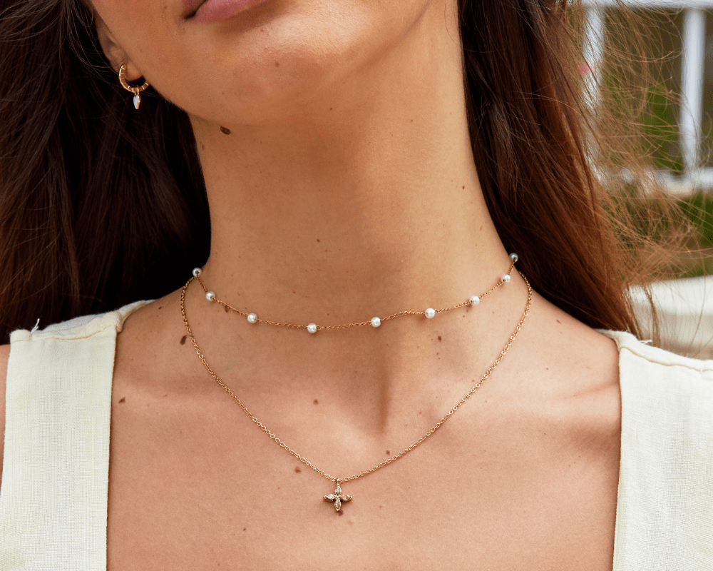 Elowyn Crystal Petal Necklace