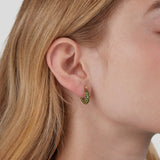 Emerald Beauty Hoop Earrings