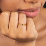 Eula Gold & Crystal Band Ring
