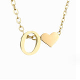 Forever Love & Letter Gold Necklace