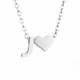 Forever Love & Letter Silver Necklace