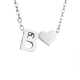 Forever Love & Letter Silver Necklace