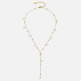 Lariat Pearl Drop Necklace
