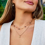 Garnet Wine Red Bead Necklace