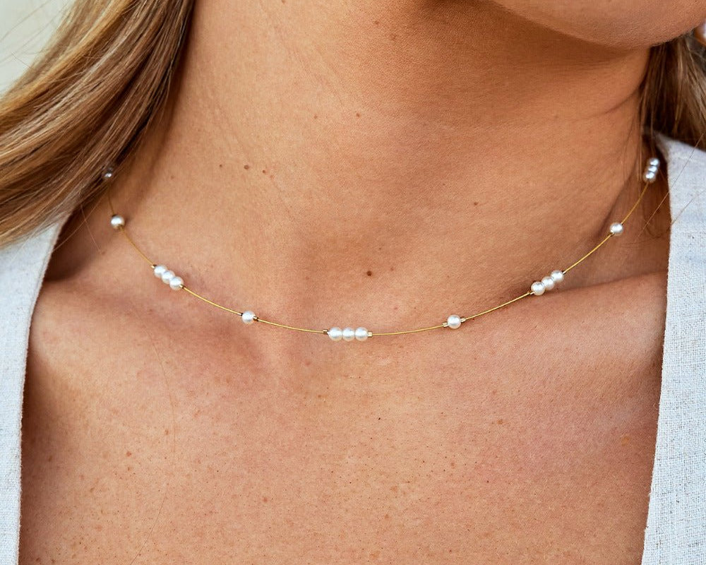 Gigi Pearl Choker Necklace