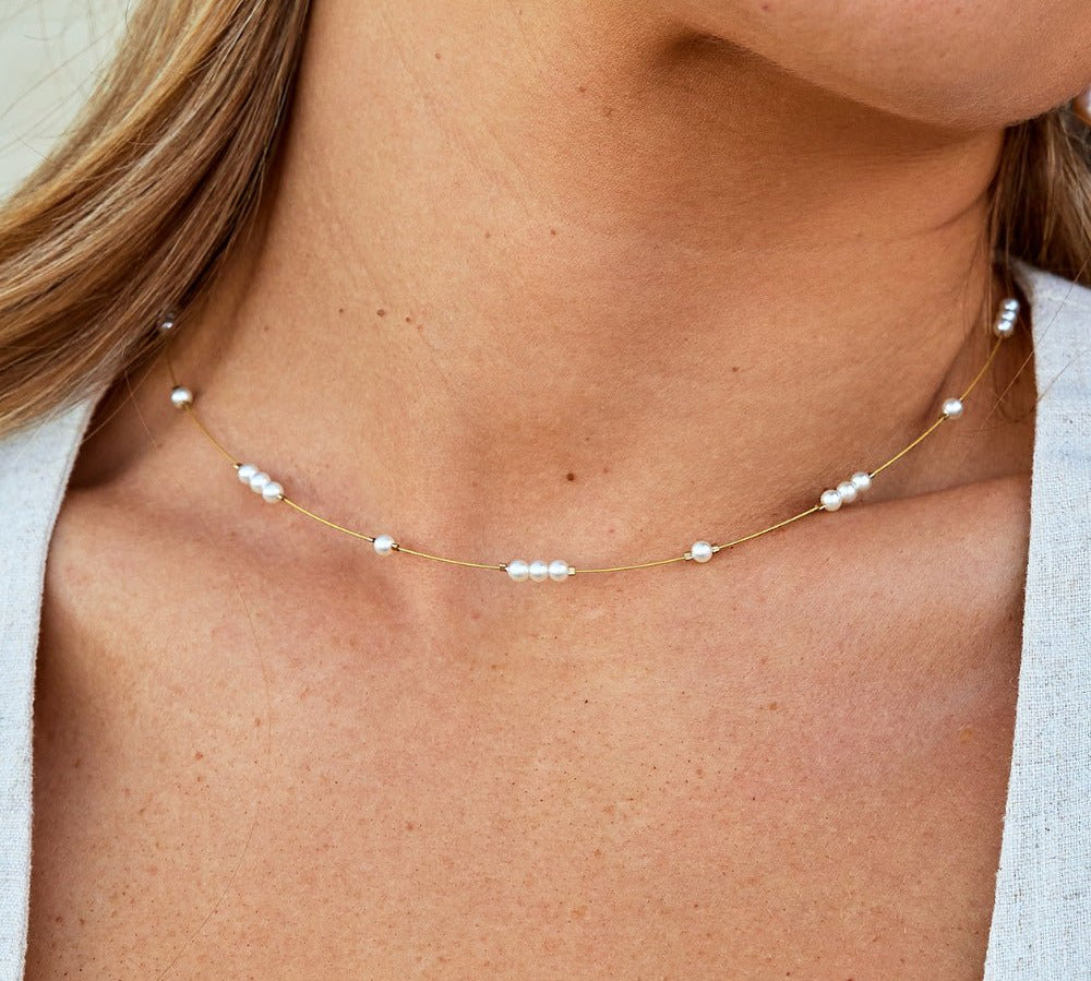 Gigi Pearl Choker Necklace