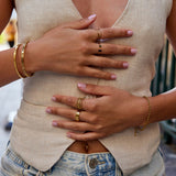 Gold Amore Crystal Ring