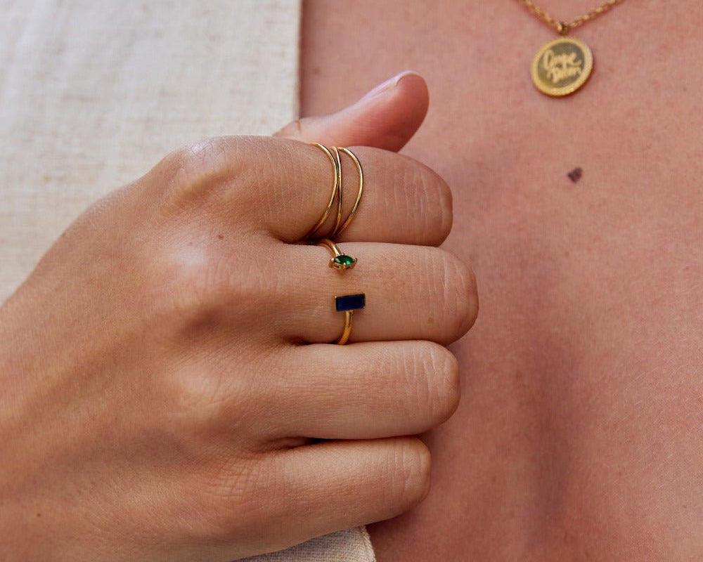 Gold Amore Crystal Ring