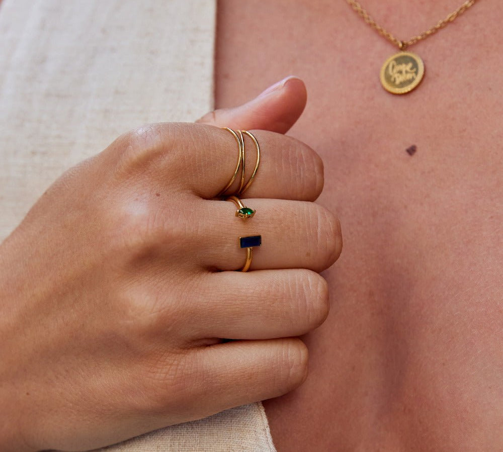 Gold Amore Crystal Ring