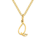 Gold Letter Heart Necklace