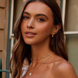 Gold Serenity Hoop Earrings