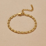 Gold Swirl Link Chain Bracelet