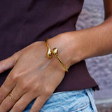 Gold Teardrop Bangle