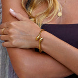 Gold Teardrop Bangle