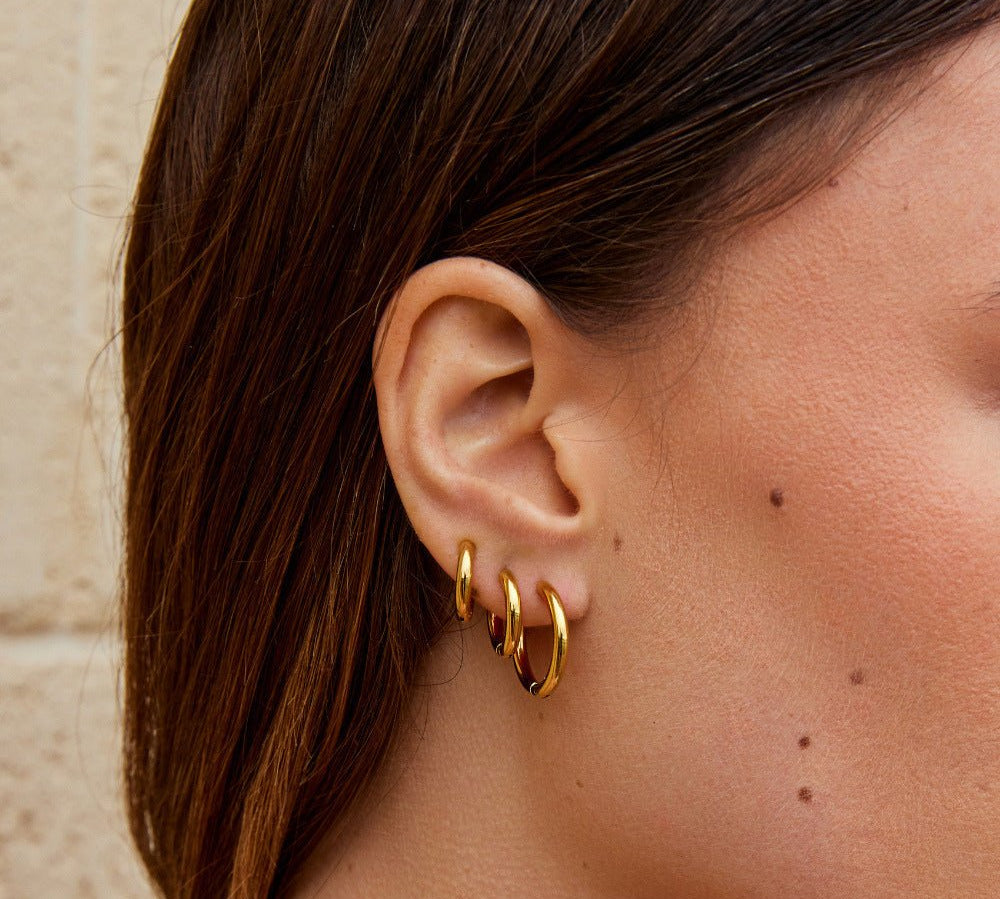 Gold Trio Mini Hoop Set