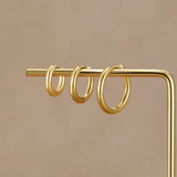 Gold Trio Mini Hoop Set