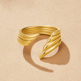 Golden Angel Wing Wrap Ring