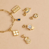 Golden Clover Leaf Charm