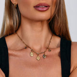 Golden Clover Leaf Charm