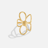 Golden Daisy Flower Ring