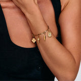 Golden Hot Air Balloon Charm