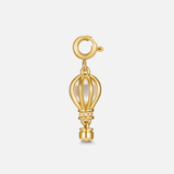Golden Hot Air Balloon Charm