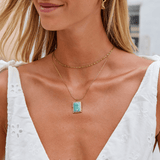 Green Amazonite Pendant Necklace