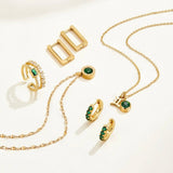 Green Crystal Athena Necklace