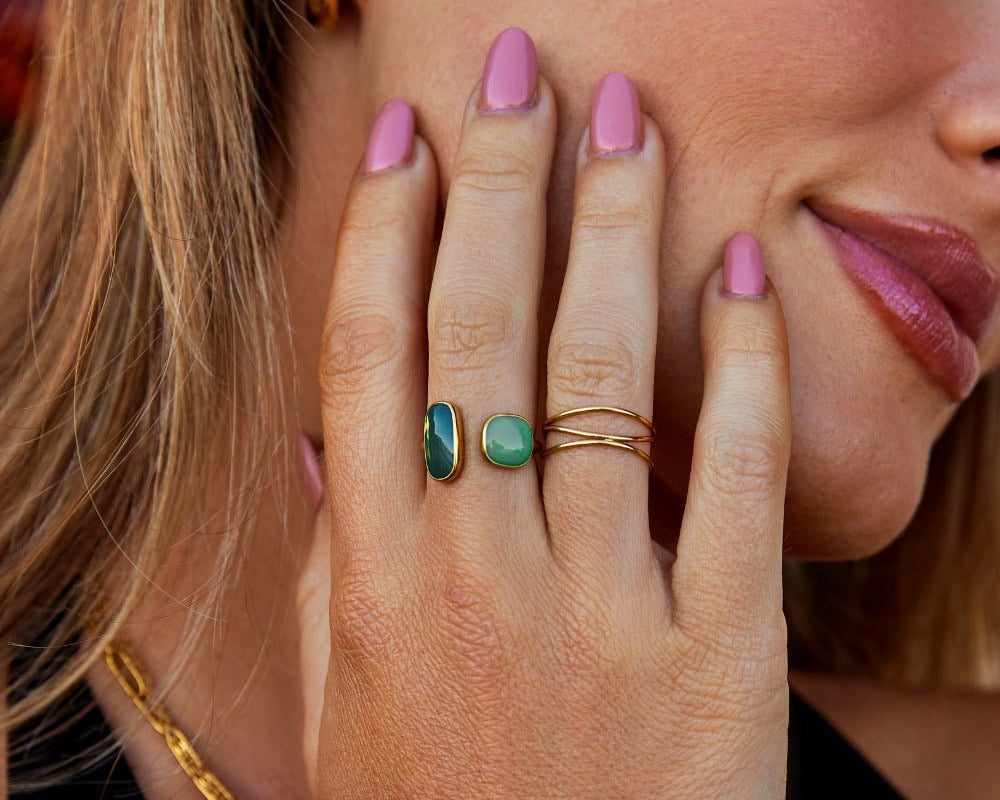 Green Willow Wrap Ring