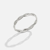 Infinity 18K Silver Twist Ring