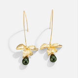 Jade Pearl & Petal Drop Earrings