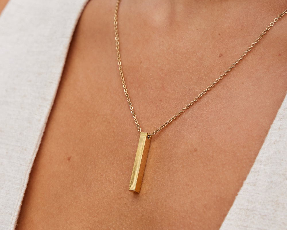 Lala Gold Bar Necklace