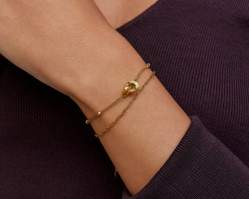 Layered Eternity Loop Bracelet