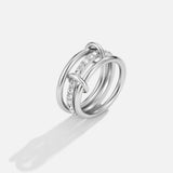 Layered Kaili Silver Ring