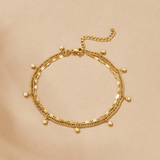Layered Sabina Gold Anklet