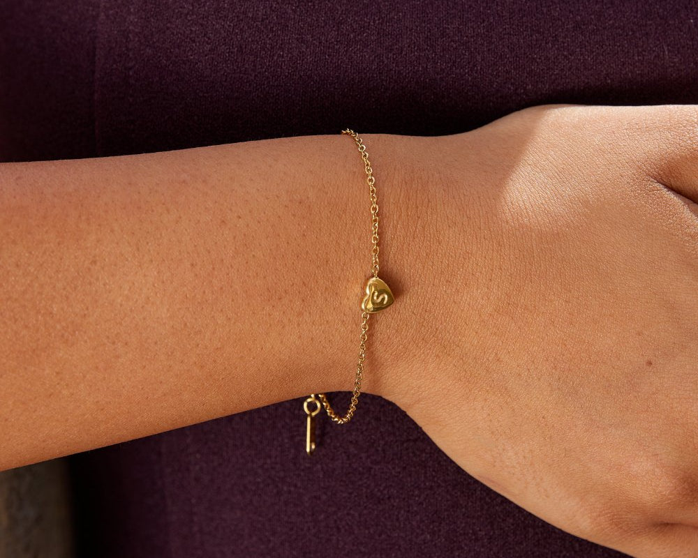 Letter Heart Bracelet