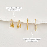 Leyla Crystal Double Hoop Earrings