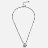 Liza Jade Pendant Silver Necklace