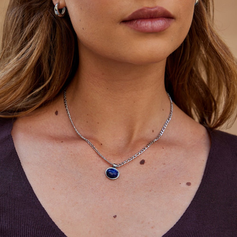 Liza Lapis Lazuli Silver Necklace