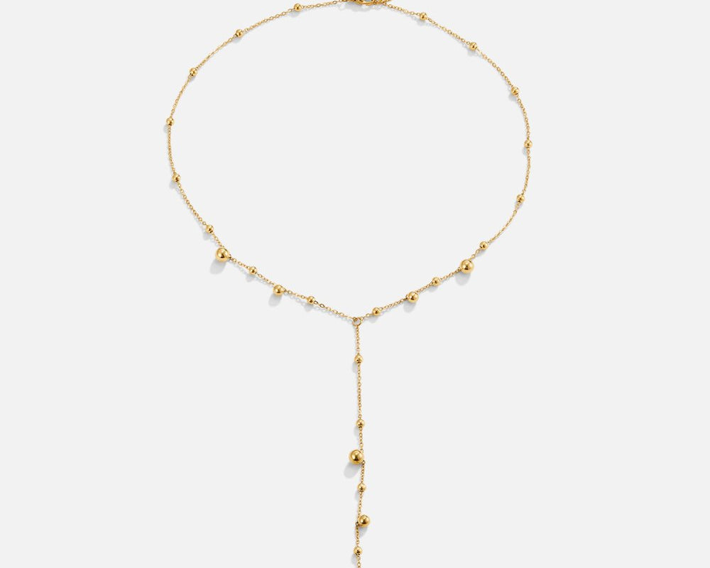 Lovi Gold Beads Tassel Necklace