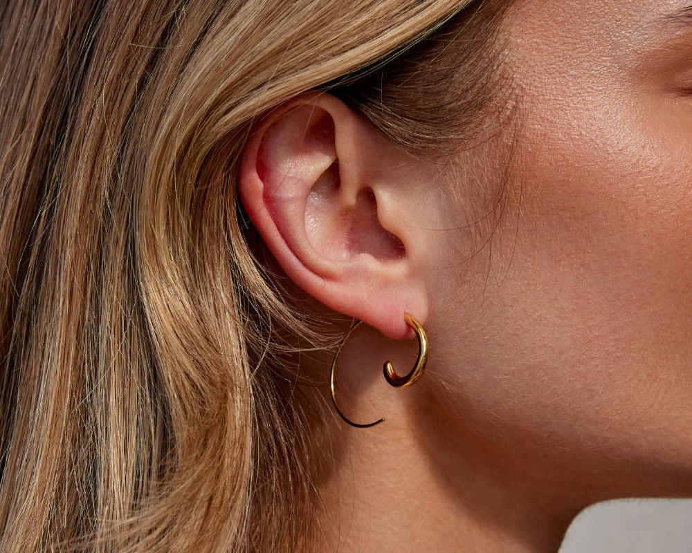 Luca Spiral Hoop Earrings