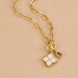 Lucky Crystal Clover Leaf Charm