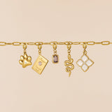 Lucky Crystal Clover Leaf Charm