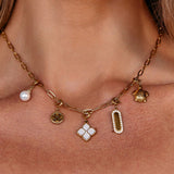 Lucky Crystal Clover Leaf Charm