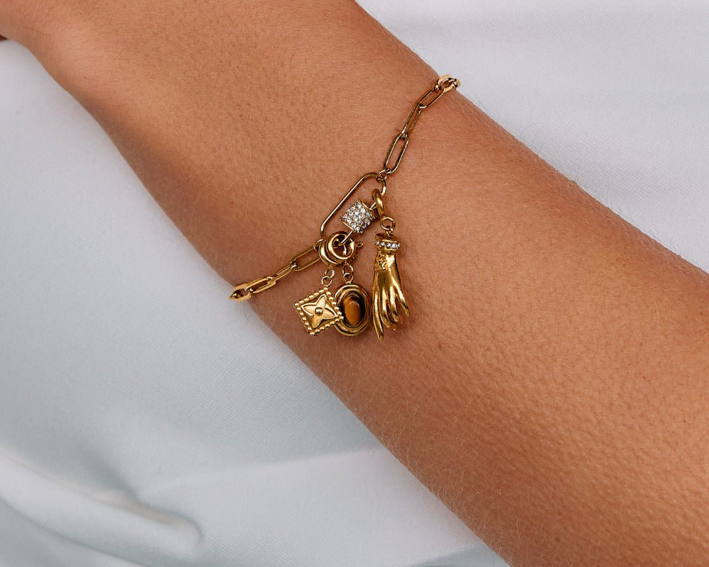 Lucky Gold Clover Leaf Charm