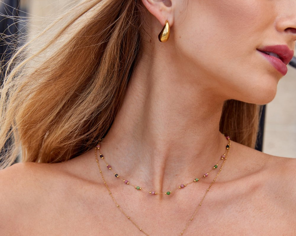 Lulu Spring Beaded Stone Necklace