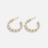 Maia Pearl & Gold Bead  Earrings